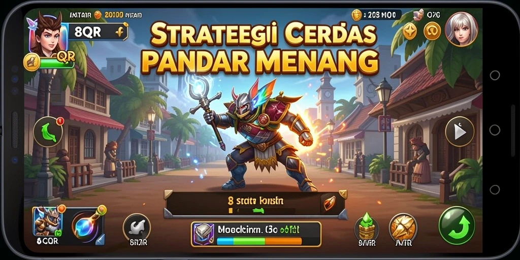 Tampilan gameplay menarik dari 8QR yang menantang dan strategis.
