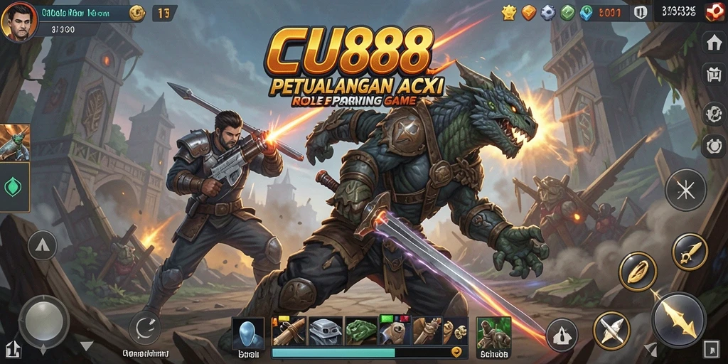 Gameplay seru dengan pertarungan aksi dalam CU888