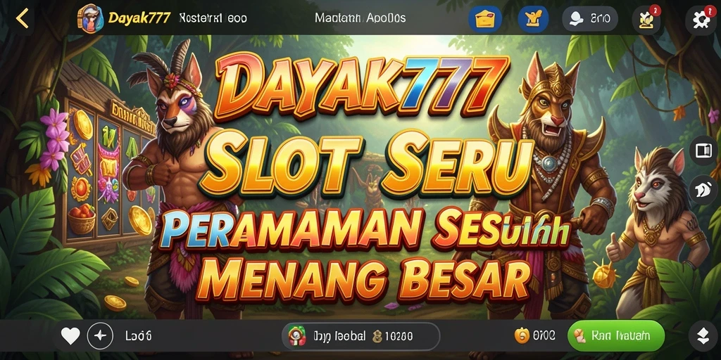 Tampilan gameplay utama <strong>DAYAK777</strong> yang memikat dengan grafis slot yang menarik.