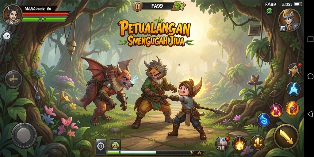 Tampilan gameplay FA99 menampilkan aksi dan eksplorasi yang mendebarkan.
