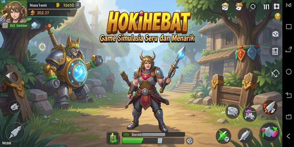 Screenshot utama HOKIHEBAT menampilkan gameplay simulasi yang menarik dan interaktif.