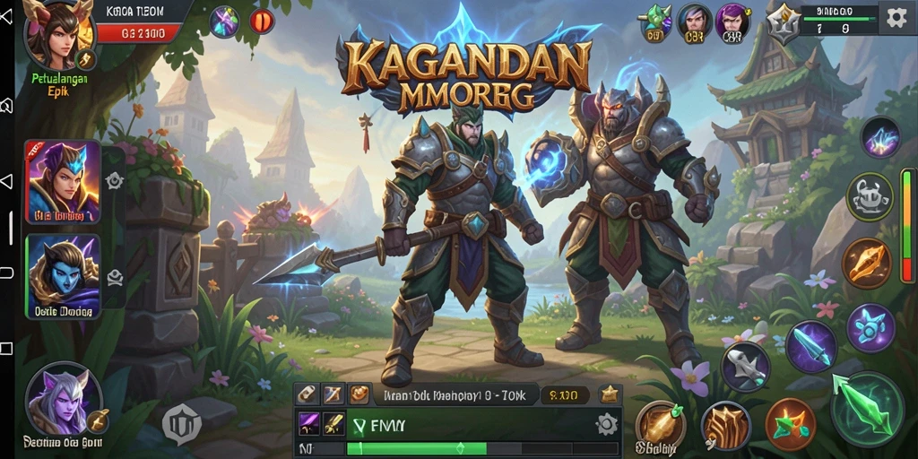 Screenshot gameplay KAGANDAN menampilkan pertarungan epik dalam dunia MMORPG.
