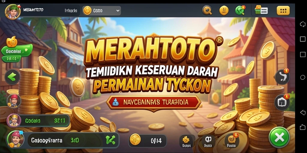 Screenshot gameplay <strong>MERAHTOTO</strong> yang menunjukkan suasana bisnis yang seru.