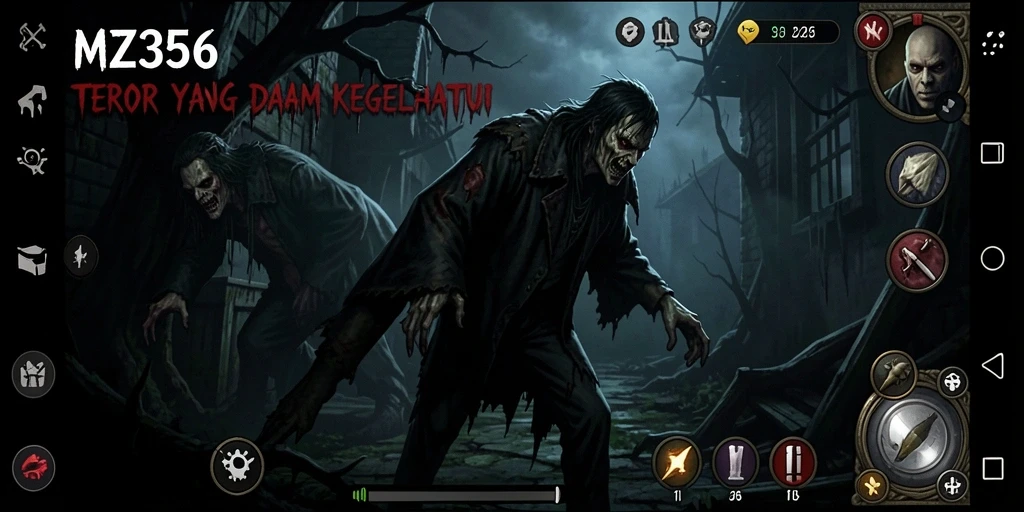 Screenshot dari gameplay MZ356 yang menampilkan suasana Horror yang menegangkan.
